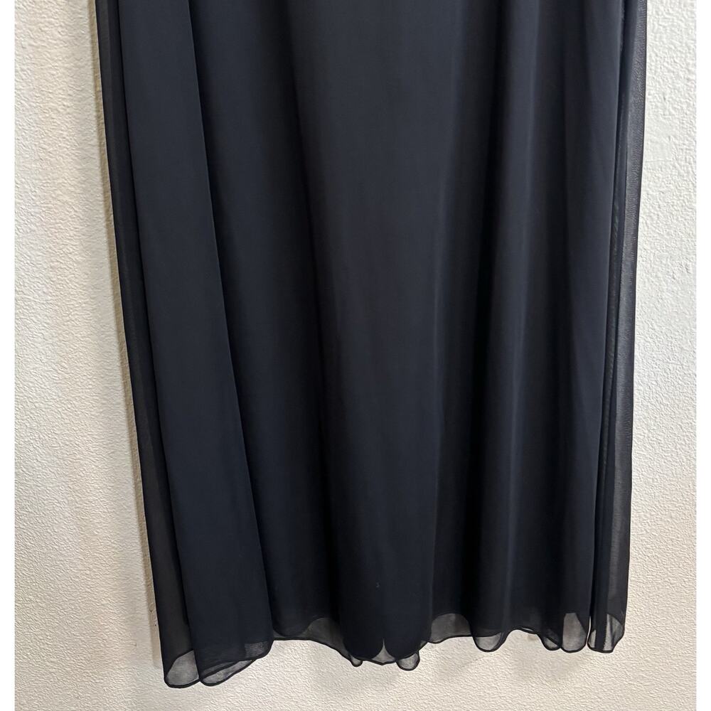 Vintage Black Evening Gown Maxi Dress Formal Event Whimsigoth Size 10 Petite - Picture 3 of 12